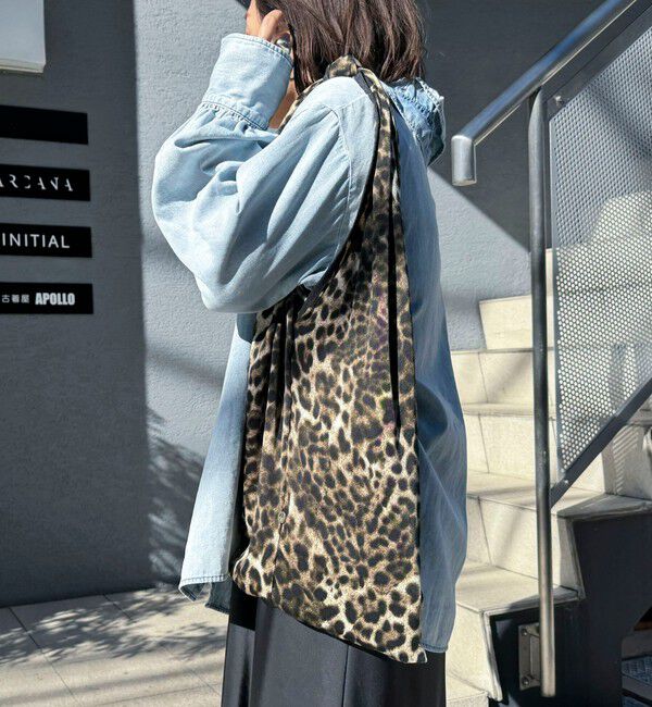 grace grace「【grace grace/グラスグラス】レオパードトリアンゴロバッグ」|エコバッグ|