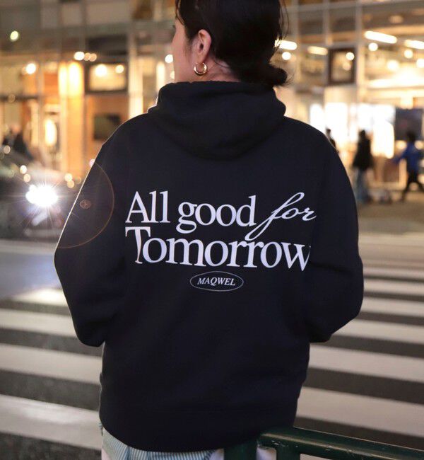 MAQWEL「【MAQWEL/マクウェル】《セットアップ対応》ウォッシャブルAgfT HOODIE」|パーカー|ネイビー