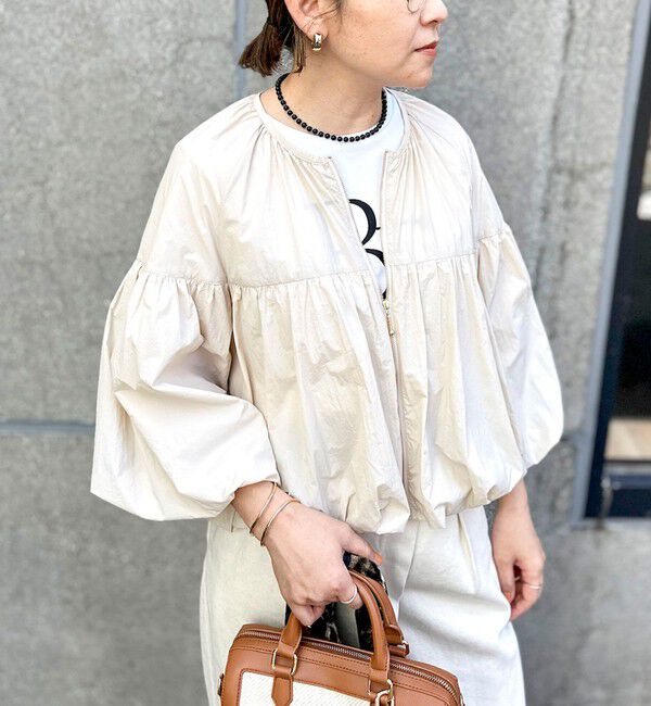 NOLLEY'S「ウォッシャブル撥水ポケッタブルボリュームブルゾン」|ブルゾン・スタジャン|