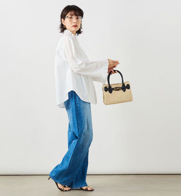 NOLLEY'S sophi「ウォッシャブルORGANICコットンフリルシャツブラウス」|シャツ・ブラウス|