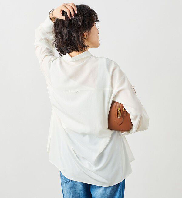 NOLLEY'S sophi「ウォッシャブルトリアセドレープシャツ」|シャツ・ブラウス|