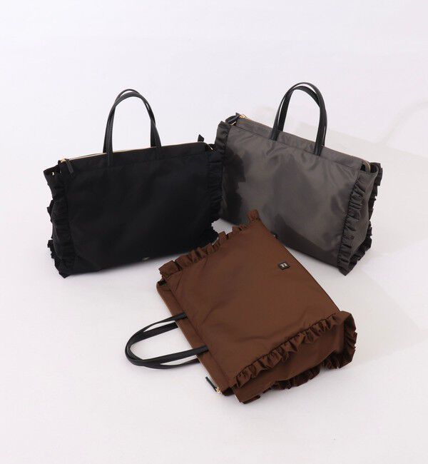 NOLLEY'S「【nolnol/ノルノル】ナイロンフリルトートバッグ」|トートバッグ|