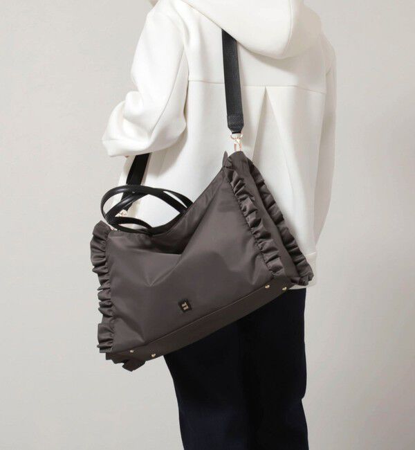 NOLLEY'S「【nolnol/ノルノル】ナイロンフリルトートバッグ」|トートバッグ|