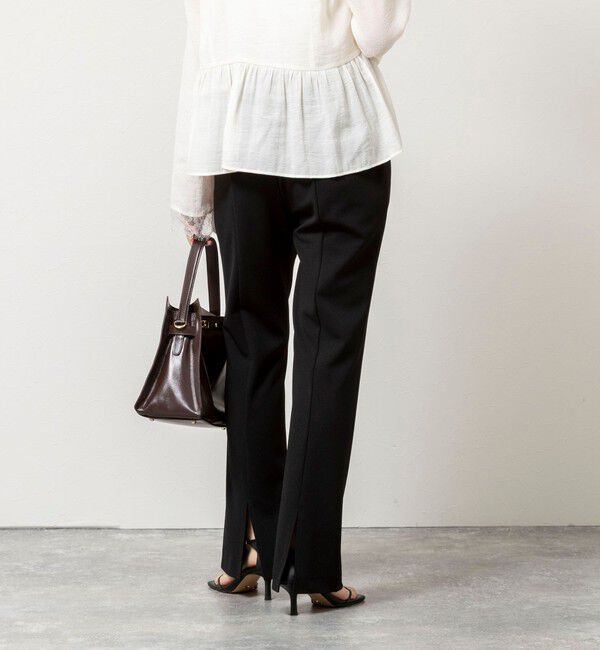 NOLLEY'S sophi「ウォッシャブルカットジョーゼットスリットパンツ」|その他|