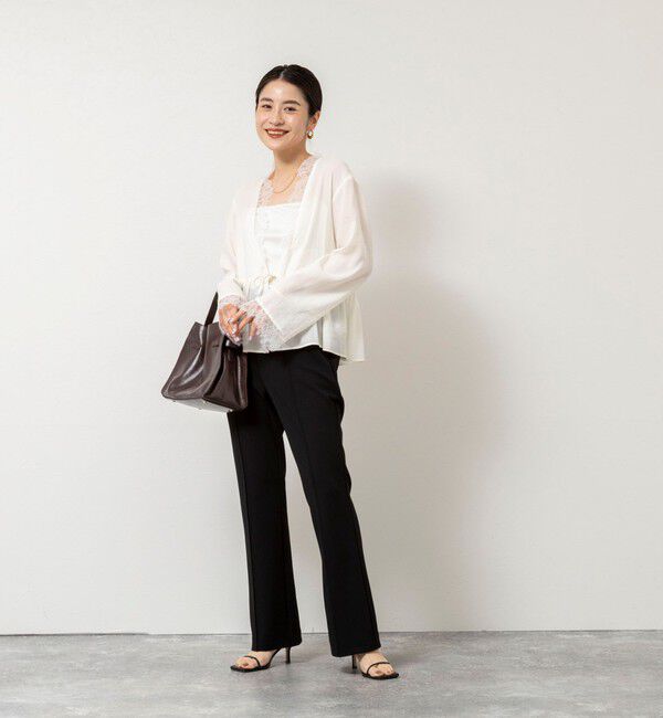 NOLLEY'S sophi「ウォッシャブルカットジョーゼットスリットパンツ」|その他|