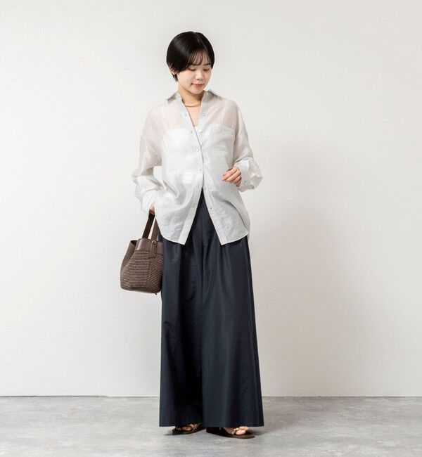 NOLLEY'S「ウォッシャブルエクセルテックタンブラー2タックワイドパンツ」|その他|