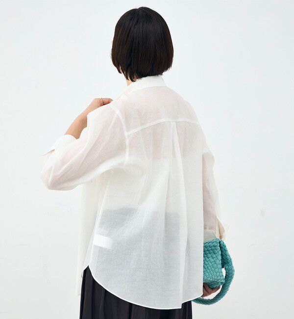 NOLLEY'S sophi「ウォッシャブルシアーオーガンジー2WAYシャツ」|シャツ・ブラウス|