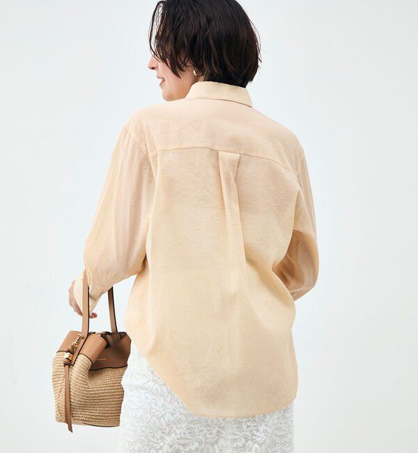 NOLLEY'S sophi「ウォッシャブルシアーオーガンジー2WAYシャツ」|シャツ・ブラウス|