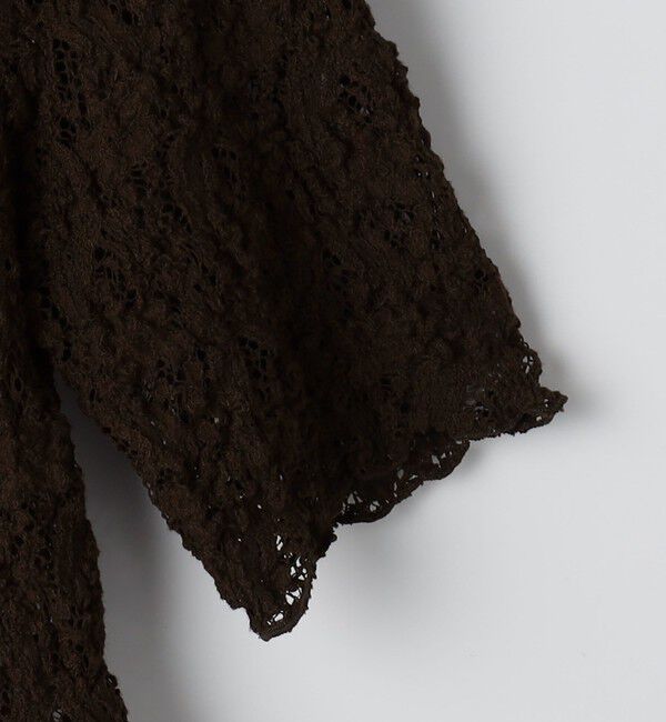 NOLLEY'S sophi「ウォッシャブルストレッチレースペプラム半袖プルオーバー」|シャツ・ブラウス|