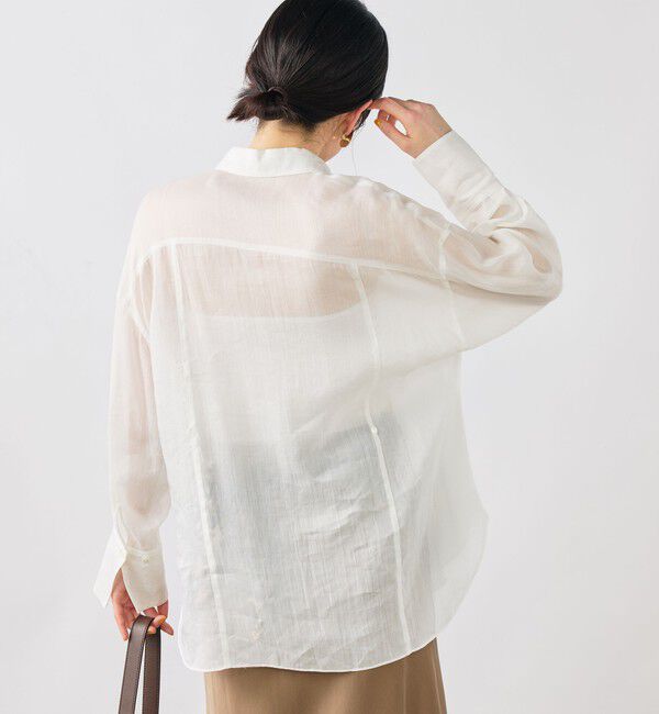 NOLLEY'S sophi「ウォッシャブルフィブリルラミーマルチウェイシャツ」|シャツ・ブラウス|