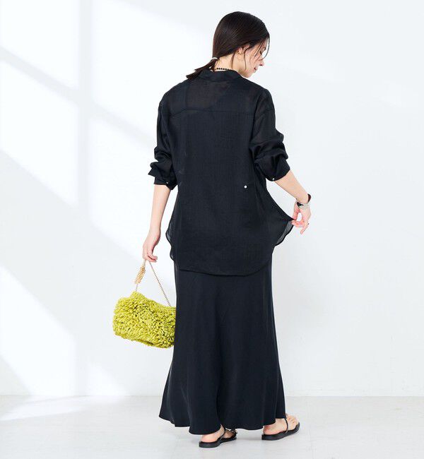 NOLLEY'S sophi「ウォッシャブルフィブリルラミーマルチウェイシャツ」|シャツ・ブラウス|