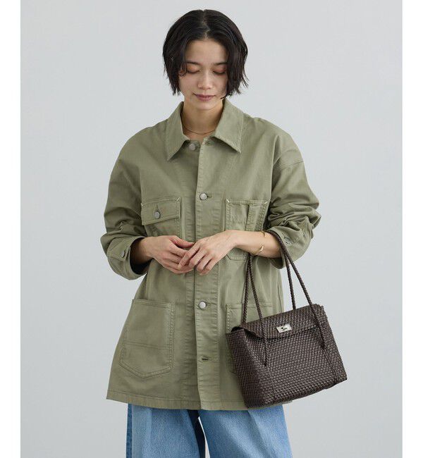 SALON adam et rope'「【WEB・一部店舗限定】ブロークンツイルカバーオール」|その他|カーキー(36)