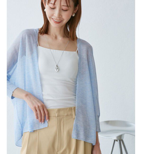 Rope&rsquo;Picnic「【新色追加】LEVITAシアーニットリラックスカーディガン」|カーディガン|