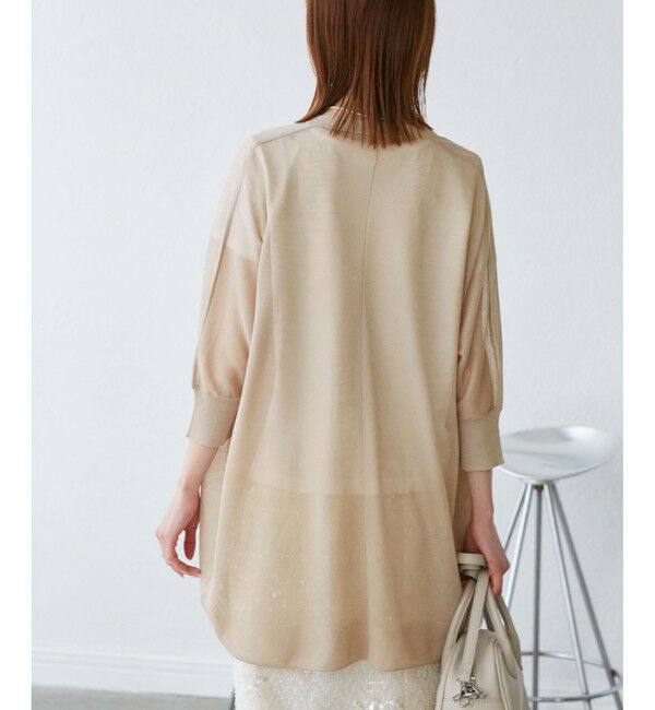 Rope&rsquo;Picnic「【新色追加】LEVITAシアーニットリラックスカーディガン」|カーディガン|