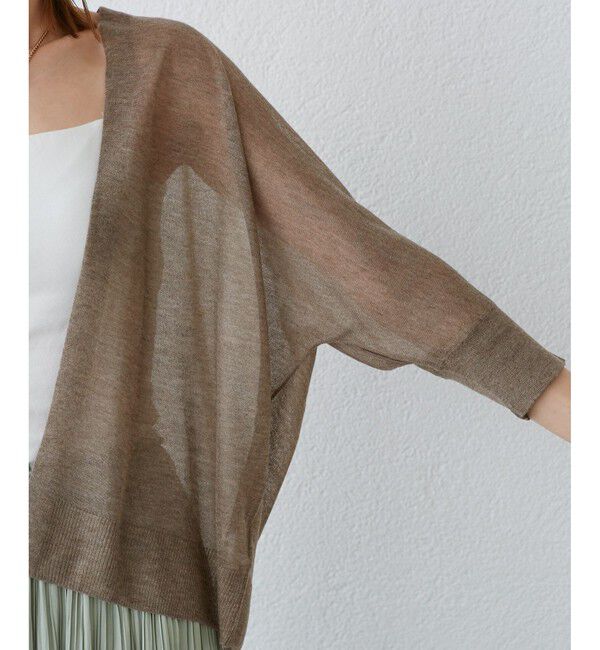 Rope&rsquo;Picnic「【新色追加】LEVITAシアーニットリラックスカーディガン」|カーディガン|