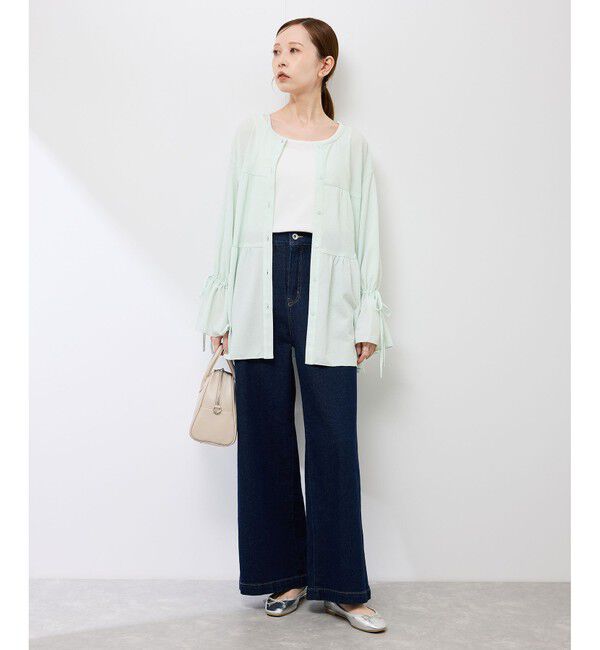 Rope&rsquo;Picnic「【羽織にもなる】シアーワッシャーブラウスカーディガン」|シャツ・ブラウス|