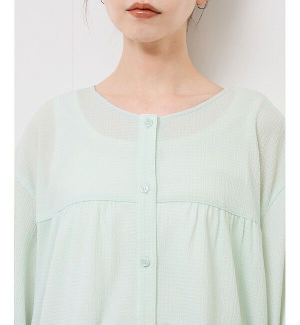 Rope&rsquo;Picnic「【羽織にもなる】シアーワッシャーブラウスカーディガン」|シャツ・ブラウス|