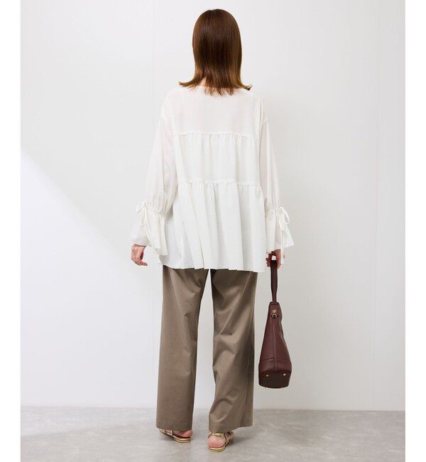 Rope&rsquo;Picnic「【羽織にもなる】シアーワッシャーブラウスカーディガン」|シャツ・ブラウス|