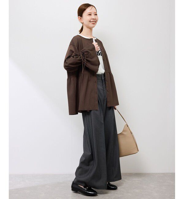 Rope&rsquo;Picnic「【羽織にもなる】シアーワッシャーブラウスカーディガン」|シャツ・ブラウス|