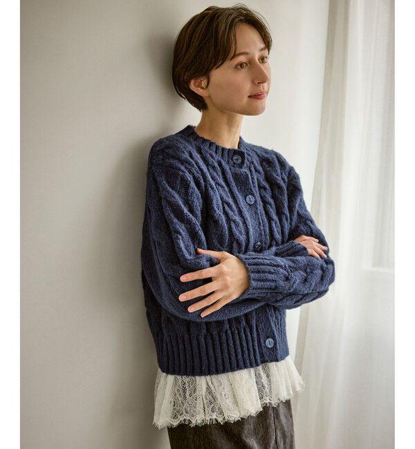Rope&rsquo;Picnic「ケーブルニットカーディガン」|カーディガン|