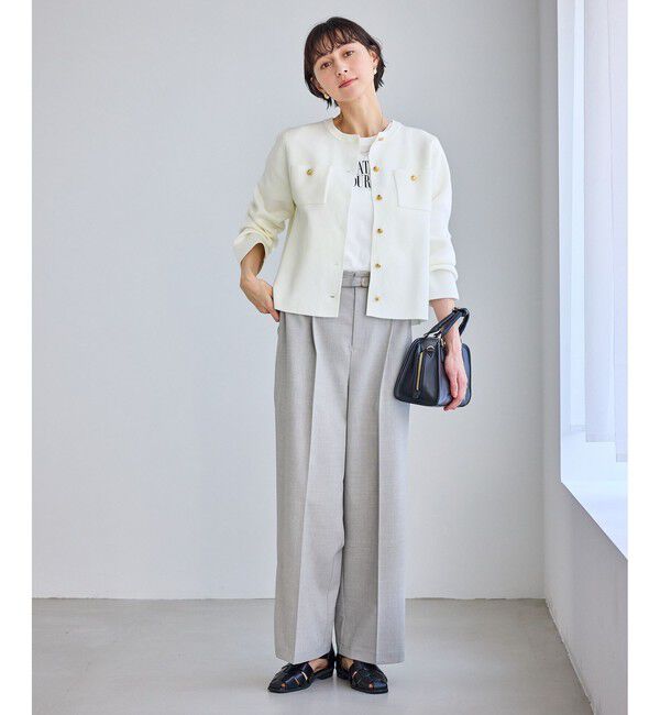 Rope&rsquo;Picnic「ミラノリブ金ボタンニットカーディガン」|カーディガン|