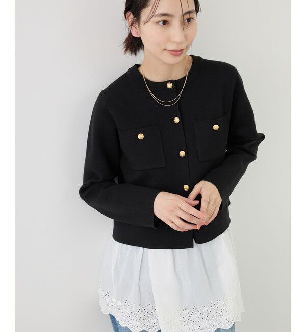 Rope&rsquo;Picnic「ミラノリブ金ボタンニットカーディガン」|カーディガン|