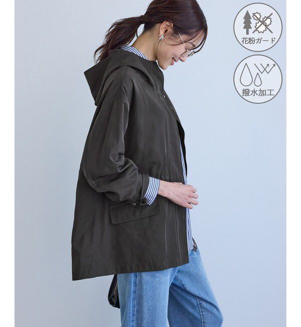 Rope&rsquo;Picnic「ミドル丈マウンテンパーカー スプリングコート/花粉ガード・撥水」|その他|チャコール(06)