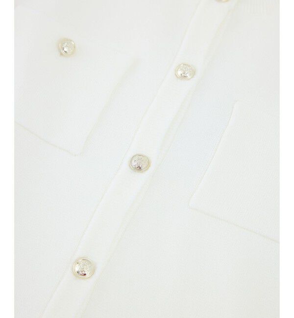 Rope&rsquo;Picnic「ミラノリブ金ボタン半袖カーディガン」|カーディガン|