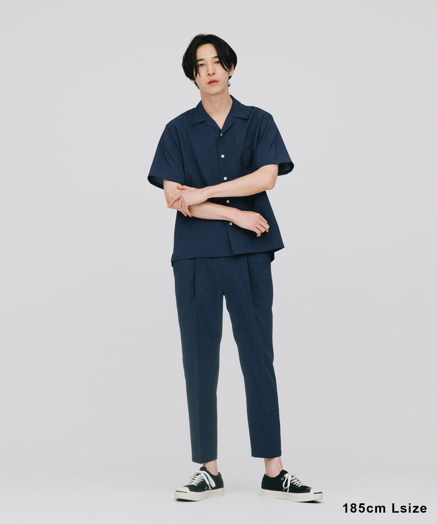 ADAM ET ROPE'「2点セット【RIRANCHA / リランチェ】セットアップ / オープンカラーシャツ&イージーパンツ / イージーケア 」|スーツ|