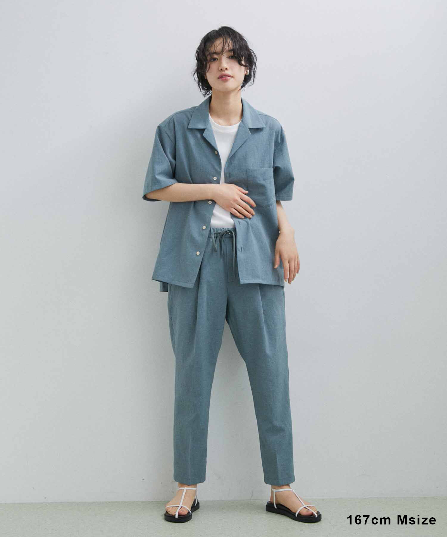 ADAM ET ROPE'「2点セット【RIRANCHA / リランチェ】セットアップ / オープンカラーシャツ&イージーパンツ / イージーケア 」|スーツ|