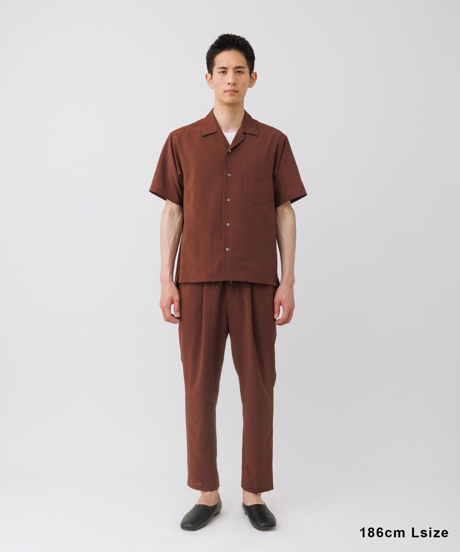 ADAM ET ROPE'「2点セット【RIRANCHA / リランチェ】セットアップ / オープンカラーシャツ&イージーパンツ / イージーケア 」|スーツ|