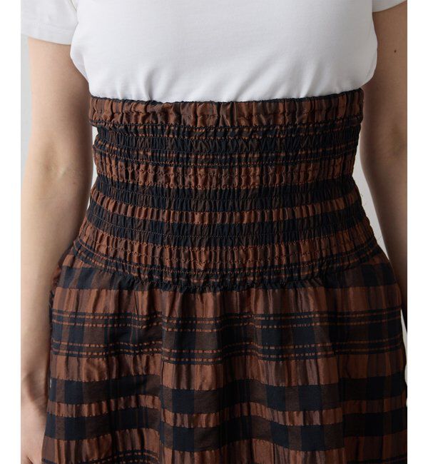 Drawing Numbers「【Drawing Numbers】チェックジャガードシャーリングスカート」|スカート|