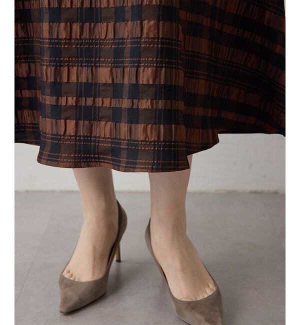 Drawing Numbers「【Drawing Numbers】チェックジャガードシャーリングスカート」|スカート|