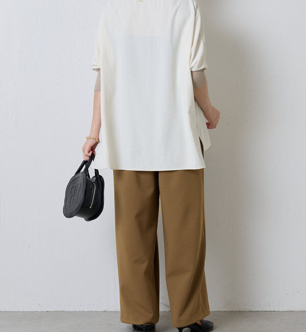  「《高機能/オールシーズン着られる》ジャージ袖リブブラウス」|シャツ・ブラウス|