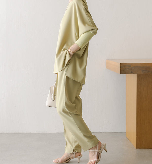  「《高機能/オールシーズン着られる》ジャージ袖リブブラウス」|シャツ・ブラウス|