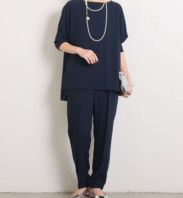  「《高機能/オールシーズン着られる》ジャージ袖リブブラウス」|シャツ・ブラウス|