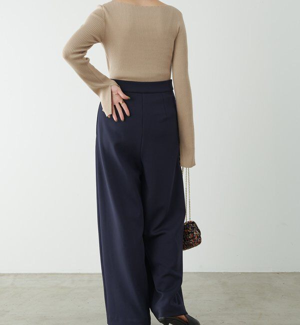  「デザインネックリブニット」|ニット・セーター|