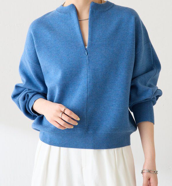 「《総売上数1.6万枚突破！》ジップスウェットライクニット」|ニット・セーター|