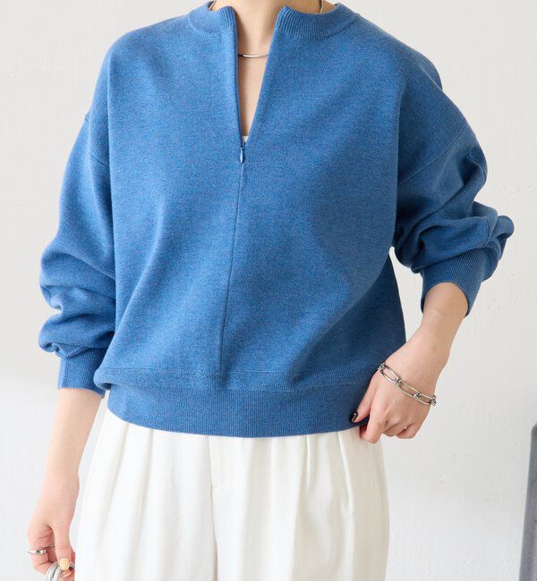  「《総売上数1.6万枚突破！》ジップスウェットライクニット」|ニット・セーター|
