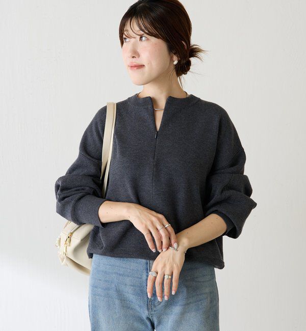  「《総売上数1.6万枚突破！》ジップスウェットライクニット」|ニット・セーター|