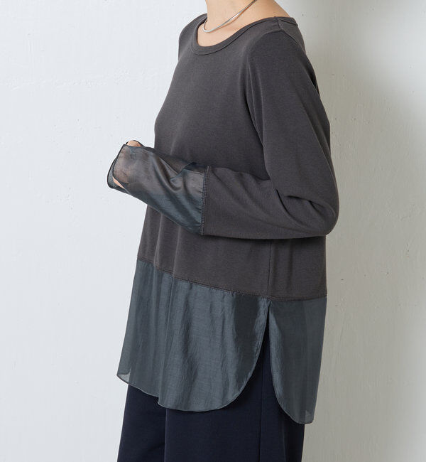  「 裾シアーロンT」|Tシャツ・カットソー|