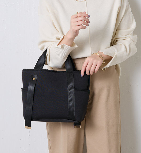  「【軽量/500mlペットボトル収納可】ミニウエットダブルポケットトート」|トートバッグ|