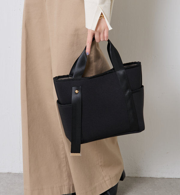  「【軽量/500mlペットボトル収納可】ミニウエットダブルポケットトート」|トートバッグ|