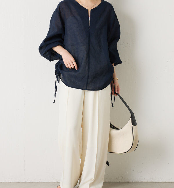  「《人気アイテム再販売！》ジップドロストブラウス」|シャツ・ブラウス|