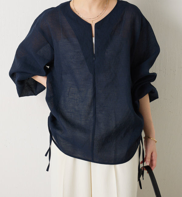  「《人気アイテム再販売！》ジップドロストブラウス」|シャツ・ブラウス|