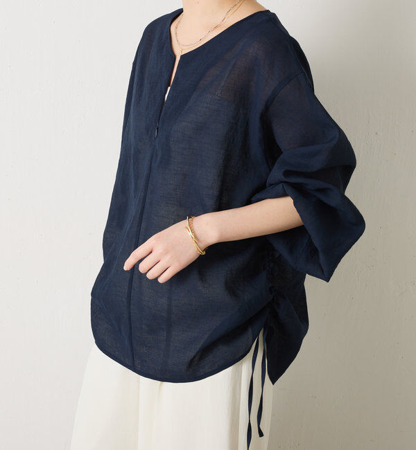  「《人気アイテム再販売！》ジップドロストブラウス」|シャツ・ブラウス|