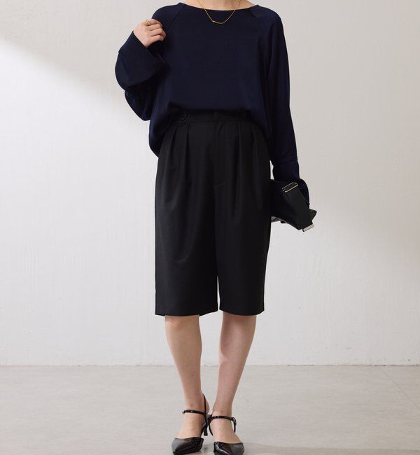  「袖フレアサテンブラウス」|シャツ・ブラウス|