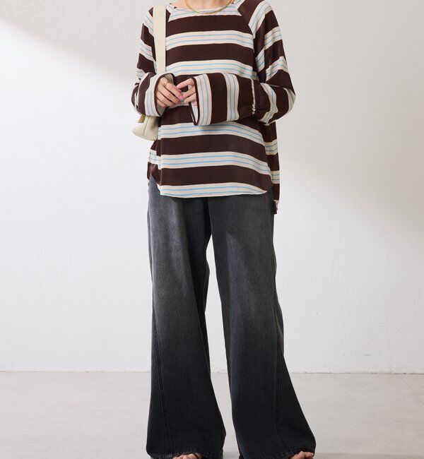  「袖フレアサテンブラウス」|シャツ・ブラウス|