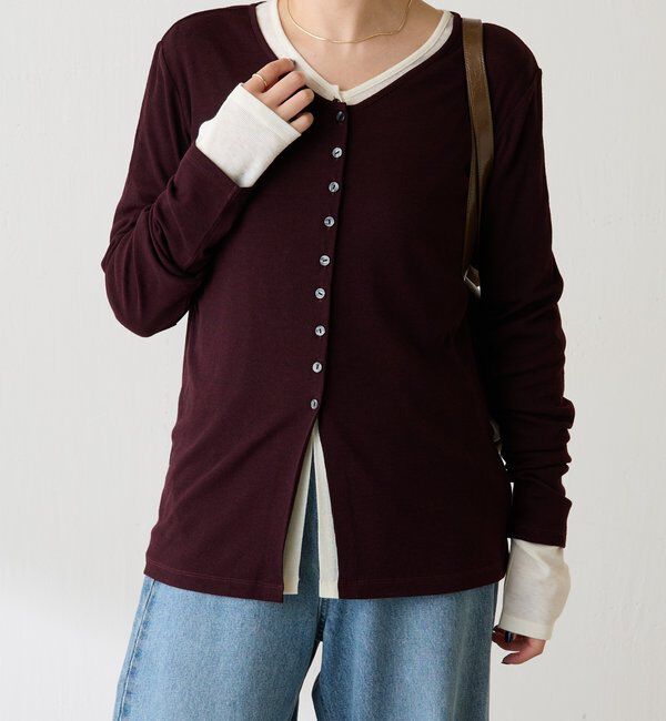  「コンパクトVネックカーディガン」|Tシャツ・カットソー|