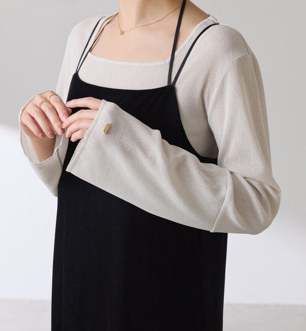  「シアーラメリブスクエアカットソー」|Tシャツ・カットソー|